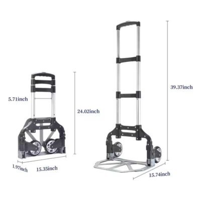 Extended handle folding hand truck dolly lightweight foldable transport moving