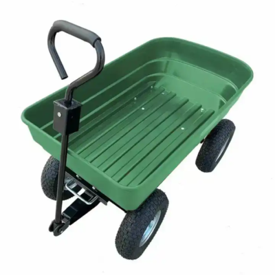 4 Wheels Steel Utility Outdoor Trolley Tool Cart Yard Garden Cart
