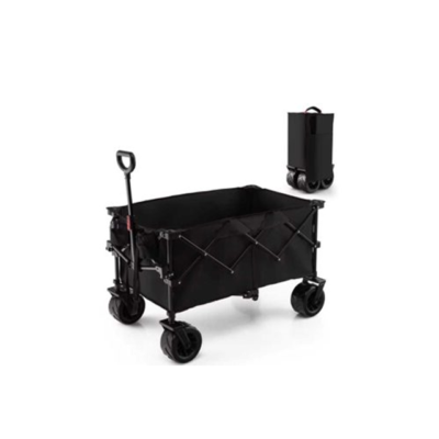 Collapsible folding utility wagons carts with all-terrain big wheels outdoor camping trolley