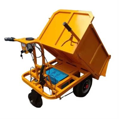 Multi-function electric flatbed truck garden hand push power motor small dumping cart