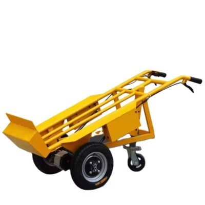 Battery powered electric transfer truck small dumping cart hand trolley mountain transport vehicle