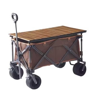 Metal Garden trolley Portable Folding Outdoor hand cart Utility Camping cart