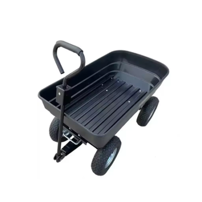 Yard Garden Mesh Cart Heavy Duty 4 Wheels Steel Outdoor Tool Cart