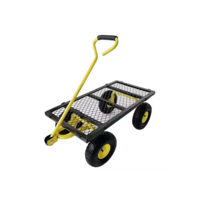 Garden Outdoor Firewood Cart Utility Garden Tool Trolley Four Wheels Steel Utility Garden  Cart
