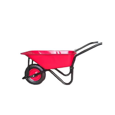 With Wheels Wheelbarrow Home Garden Heavy Duty Galvanised Metal Cart Tray Truck