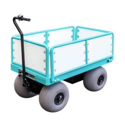Heavy Duty Electric Trolley 4 Wheels Outdoor Garden Cart Dump Wagon