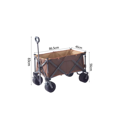 Collapsible Foldable Beach Trolley Utility Camping Metal Garden Stroller Hand Cart