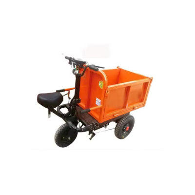 Site Electric Trolley Three-Wheel Gray Bucket Truck Cement Flat Dump Truck