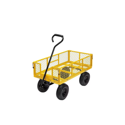 Utility Metal Wagon Rotating Handle Heavy Duty Garden Wagon with Removable Garden wagon
