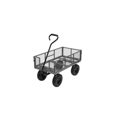 Farm Yard Garden Camping Steel Garden Cart Removable Mesh Sides Heavy Duty Garden Wagons