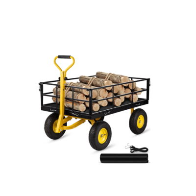 Wholesale Customized Metal Garden Cart with Removable  Flatbed  Garden Mesh Cart
