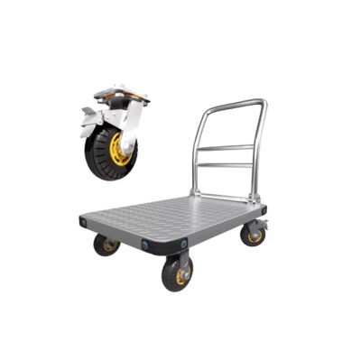 Easy Storage Heavy Duty Platform Truck 360 Degree Swivel Wheels Steel Push Cart