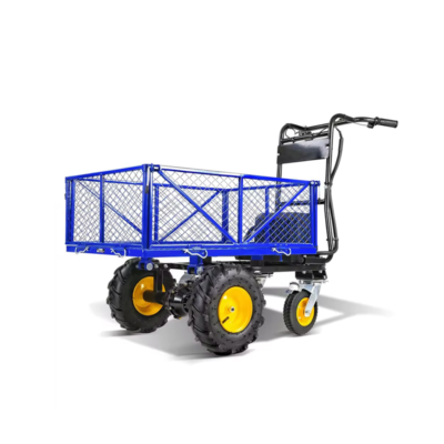 Farm Garden Wagon Wheelbarrow Electric 4 Wheels Garden Dump Cart