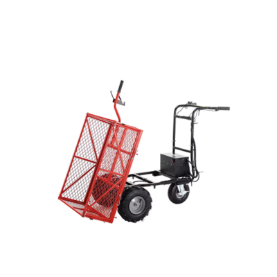 Folding Utility Wagon  Electric Garden Cart with Removable Side 3 Wheels Wheelbarrow