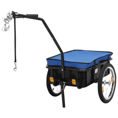 Steel Pipe Frame Plastic Bucket Bicycle Travel e-Bike Trailer Steel Aluminum Carriage Tow Cart