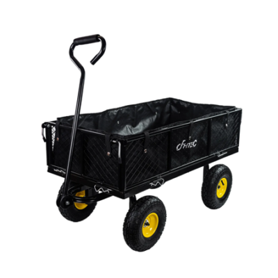 Heavy Duty Utility Cart Wagon With Removable Mesh Sides 4 Wheels Garden Wagon