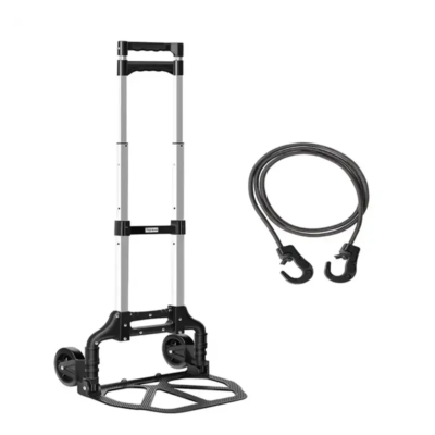 Extended Handle Dolly Foldable Hand Cart Height Lightweight Indoor And Outdoor
