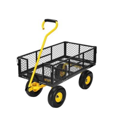 Custom Utility Metal Wagon Rotating Handle Heavy Duty Garden Wagons