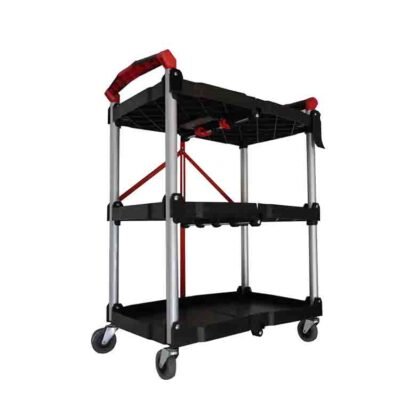 Foldable Storage Mobile Tool Cart Platform for Warehouse Cargo Trolley Turnover