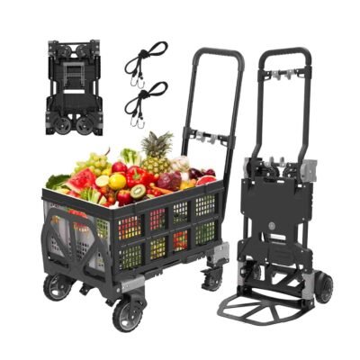 Portable Dolly Cart 2 in 1 Hand Truck Dolly With Basket