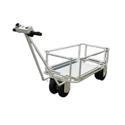 Heavy Duty 4-Wheel Steel Cargo Electric Flat Trolley Outdoor Foldable Dump Wagon